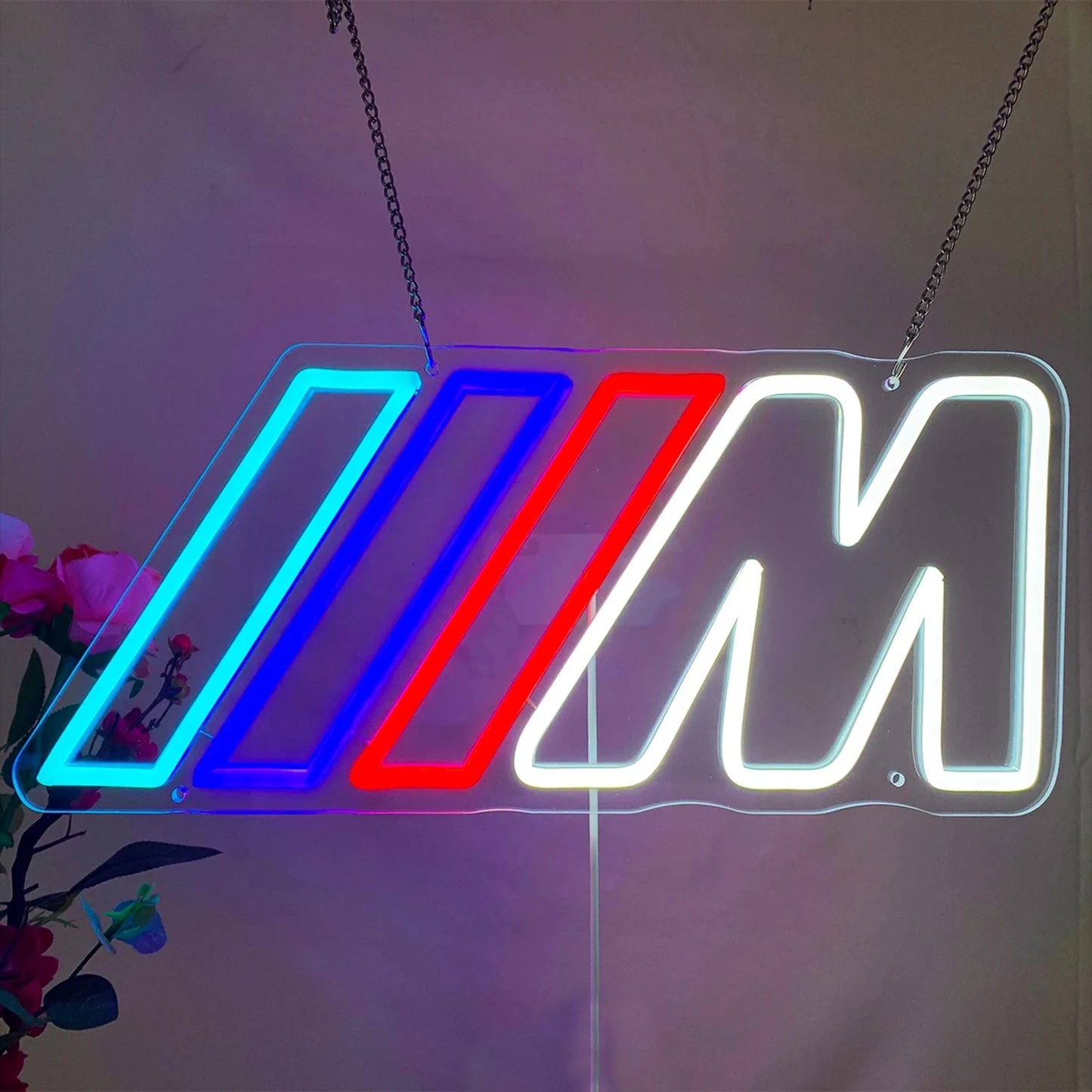 M Neon Sign Art Party Proposal Mural Bedroom Roomdesign Ceremony Scene LED Neon Sign Wall Decoration Celebrate Holiday Decoratio