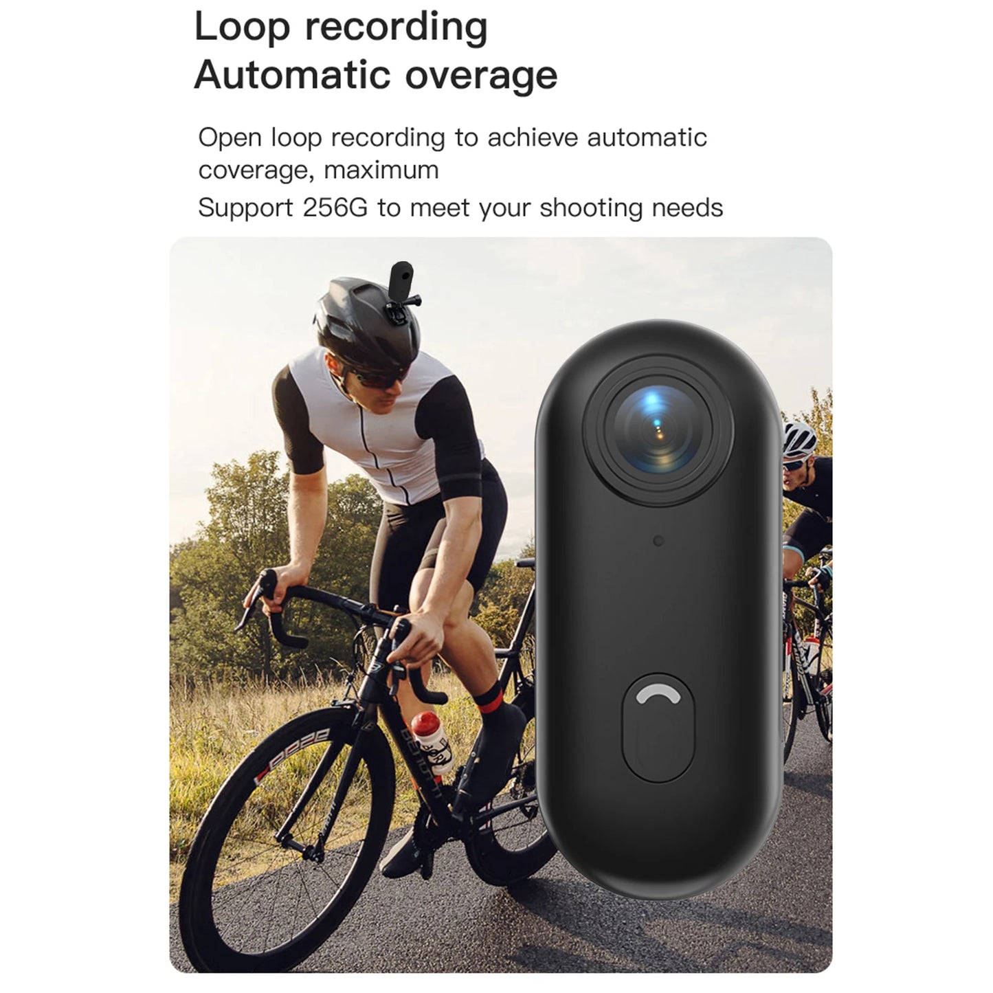 1080P Tiny Action Camera Wifi Sports Camera 120° Wide Angle Lens with Magnetic Lanyard Back Clip Waterproof Case 32GB TF Card