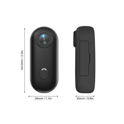 1080P Tiny Action Camera Wifi Sports Camera 120° Wide Angle Lens with Magnetic Lanyard Back Clip Waterproof Case 32GB TF Card