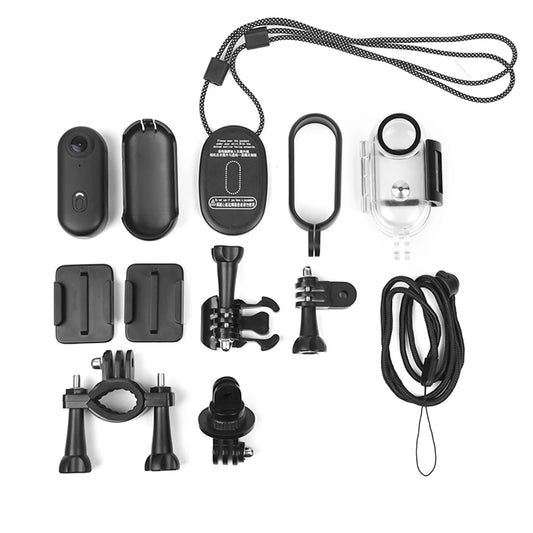 1080P Tiny Action Camera Wifi Sports Camera 120° Wide Angle Lens with Magnetic Lanyard Back Clip Waterproof Case 32GB TF Card